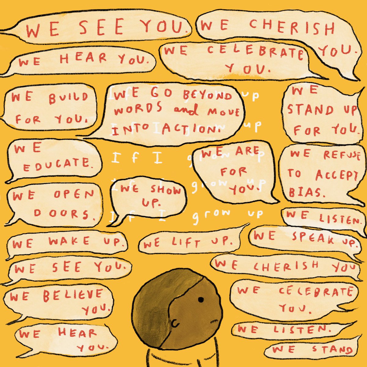 There is so much that must change. I must change. My family. My community. Industries. Systems. A daily commitment to listening and seeing. Standing and supporting. Never being okay with a young heart questioning if they belong at the table or are allowed to even exist.