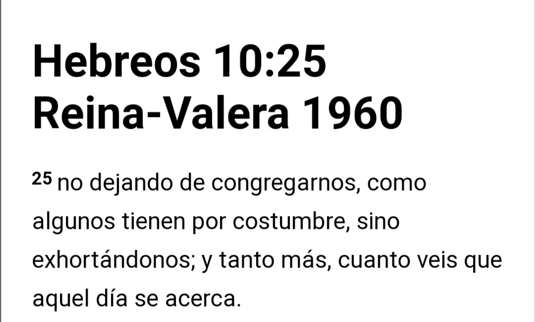 cotoccisneros's tweet photo. @AlvaroAlvaradoC La biblia dice en Hebreos 10:25 q no debemos dejar de congregarnos cm muchos tienen x costumbre y más aún cuando vemos q se acerca el final y es realmente lo q estamos viviendo el final de los tiempos. CRISTO VIENE PRONTO PANAMA https://t.co/u7Vpr9QjrT