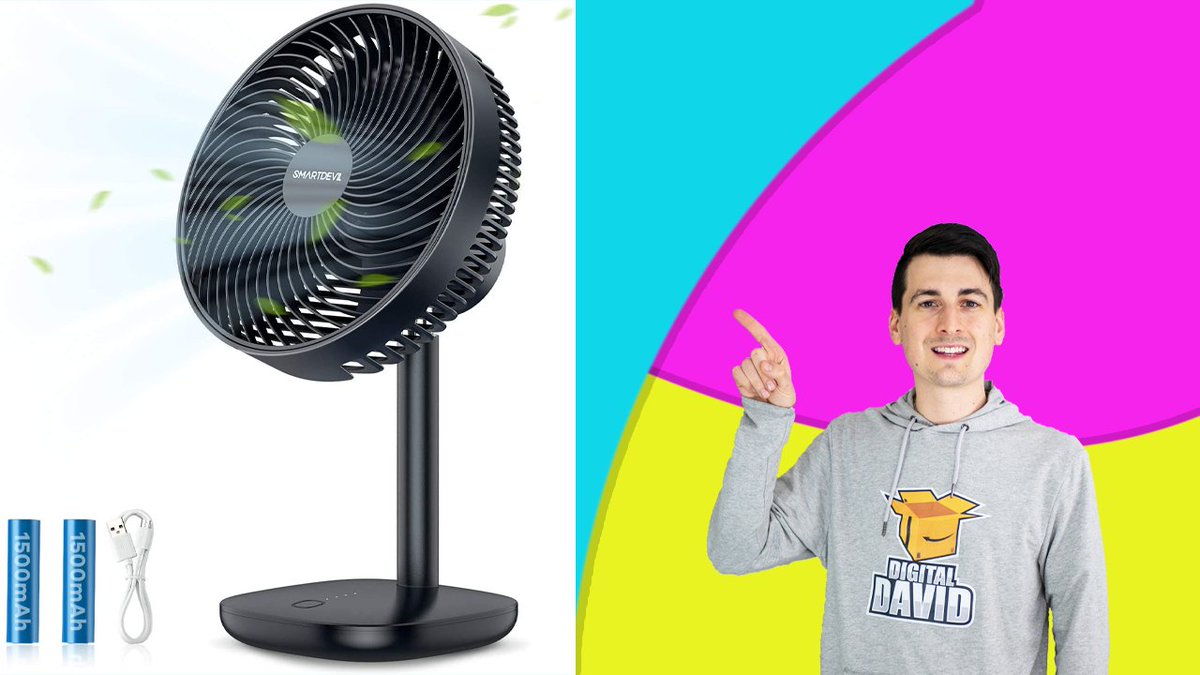 DigitalDavidREV's tweet photo. #SmartDevil Battery Operated Desk Fan Review!
Buy on Amazon: https://t.co/F996P7hm1I
Review: https://t.co/groCfX4NaP
#DeskFan #TableFan #Fan #Fans #SmartDevilFan #USBFan #USB #RechargeableFan #Unboxing #Unbox #Unboxed #Review #Reviewer #Reviews #Amazon #YouTube #Cool https://t.co/jA5TqIKJBD