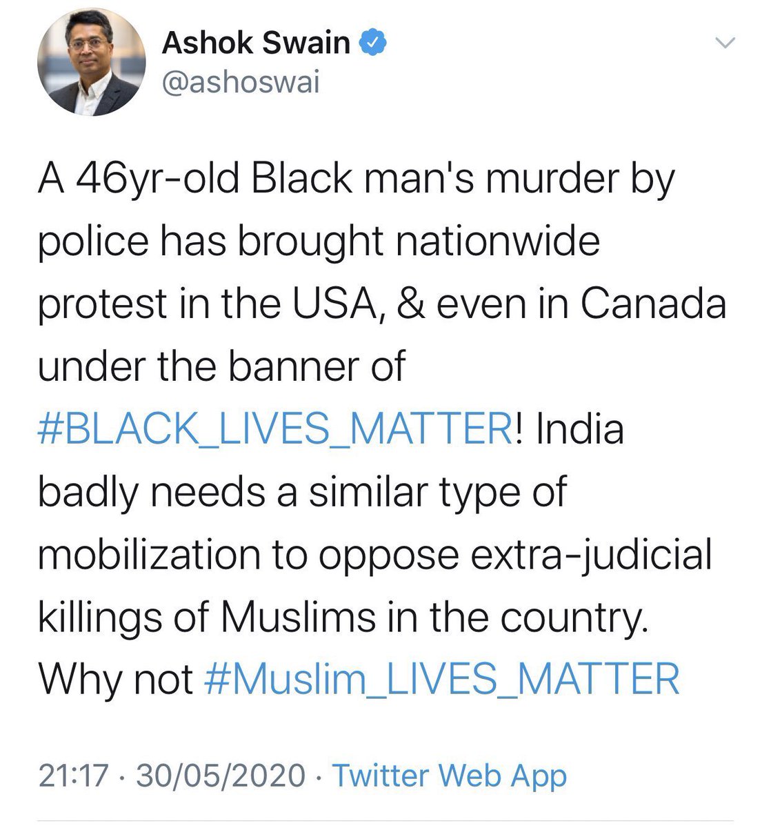 This is like victimhood gymnastic on steroids. Literally every Hinduphobe is trying to bake their own bread on the lives of black people. Shifting of conversations to themselves.How is this any different from someone saying “All Lives Matter”? Sickening.