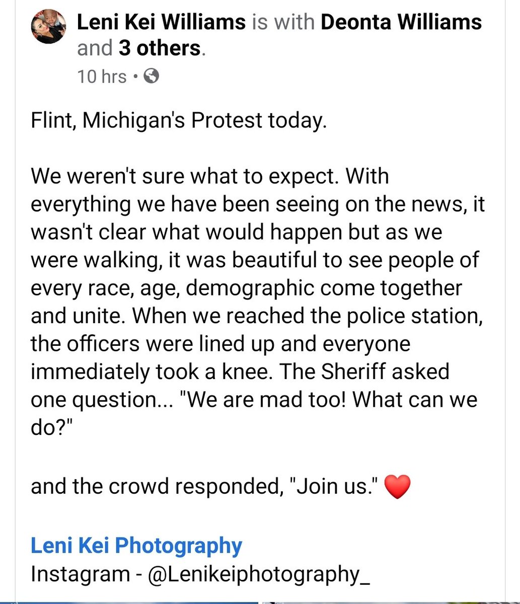 Here's what Leni Kei Williams had to say about the protest on Facebook: