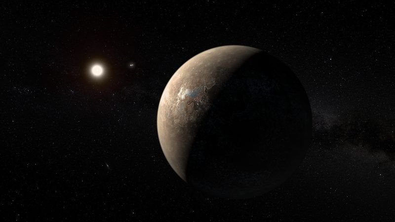 earthskyscience's tweet photo. Earth-sized world confirmed at nearby Proxima Centauri 🌎🌌

Four years ago, scientists made one of the most exciting discoveries so far, a planet similar in size to Earth orbiting the nearest star. Read more: https://t.co/TYTfN95GMR 👓

Image via ESO/ M. Kornmesser/ Wikipedia. https://t.co/J2jzbAmx4j