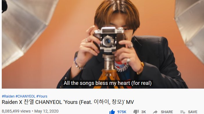 Yours mv has surpassed  8M views🥳🥳

@weareoneEXO #CHANYEOL #WillBeYOURSForever