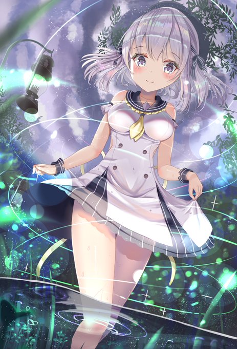 @miku_emori 
「ルナとホタル」
#100万円イラコン 