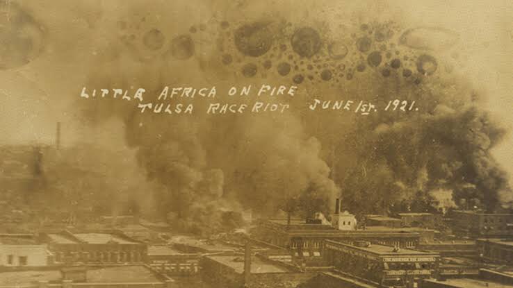 The events of the Tulsa massacre and bodies of the murdered black people were photographed and turned into souveneir postcards.