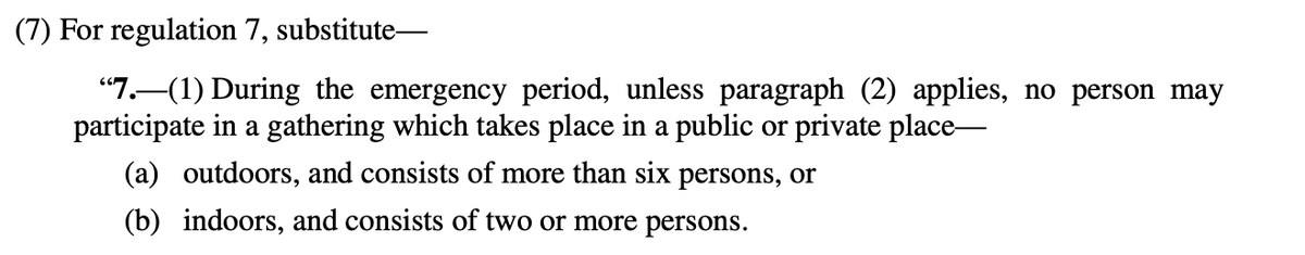 The weird thing about these regulations is that despite it aways being clear that virus transmission is more indoors than outdoors, for the first time (in England) during this lockdown the police have power to regulate what we are doing in private spaces including the home.