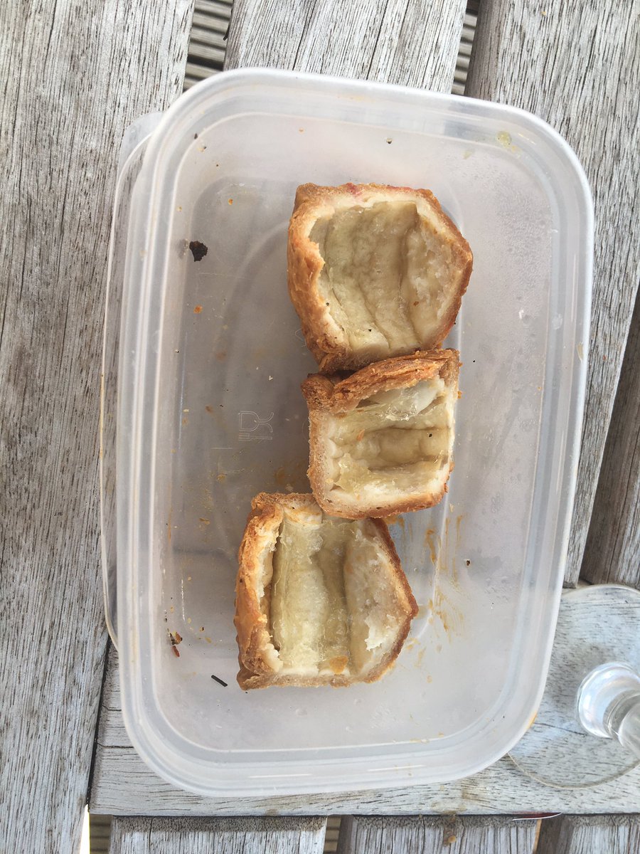 huddstyke's tweet photo. What sort of woman tells her Husband or so called “The Love Of Her Life” that the 3 pieces of pork pie she left yesterday he could have for his lunch today, only to find THIS https://t.co/jRrFI5ULyN
