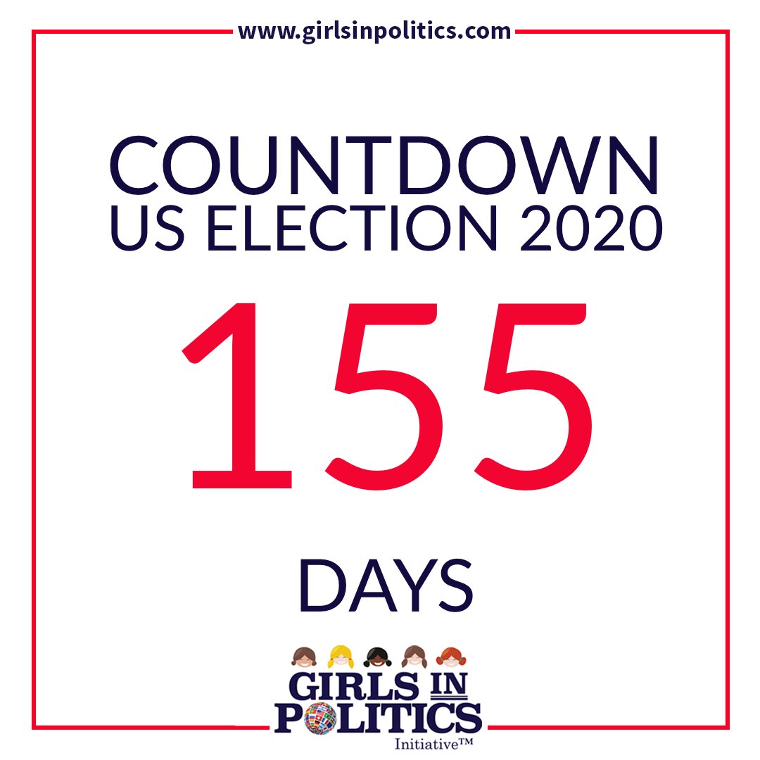 GirlsinPolitics's tweet photo. The 2020 US election is 155 days away. 🗳 Remember to take your children to the polls. Register for a Girls in Politics Initiative at https://t.co/f5lstcyWRd
#vote #girlsinpolitics #2020election #election #civics #voter #girlscamp #academiccamp #homeschool https://t.co/6fnSNX3AJH