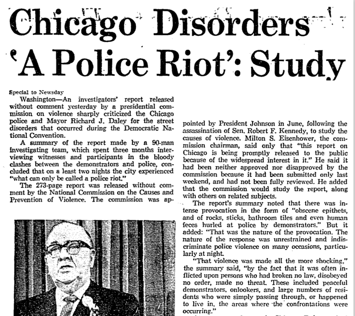 Later that year, an official report classified the convention incident as a "police riot" -- and more important, tried to classify it as something of an aberration, an error to be corrected.