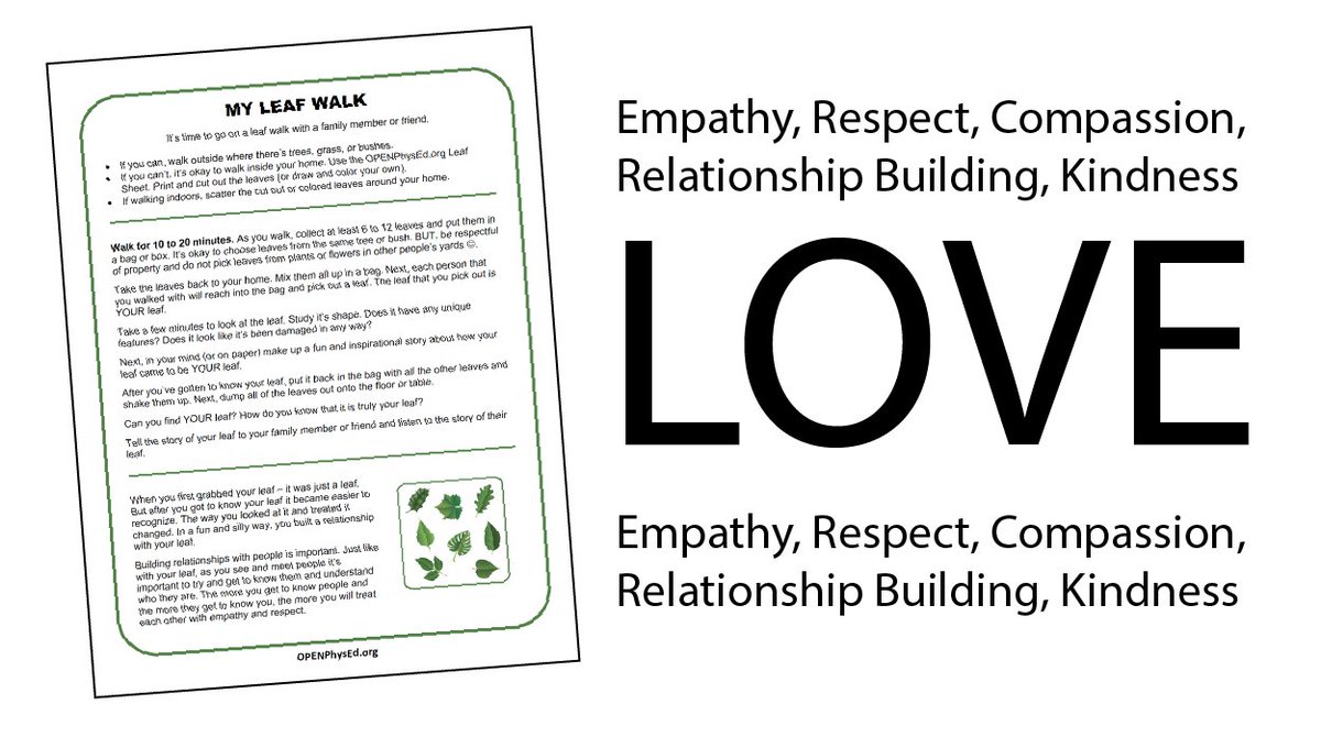 Let's teach empathy, respect, and compassion with urgency and love. I've done this in camps and classes &amp; I'm going to do this today with my son. Talk about the context of today and let the conversations get difficult. Love you all. Direct download: openphysed.org/wp-content/upl…