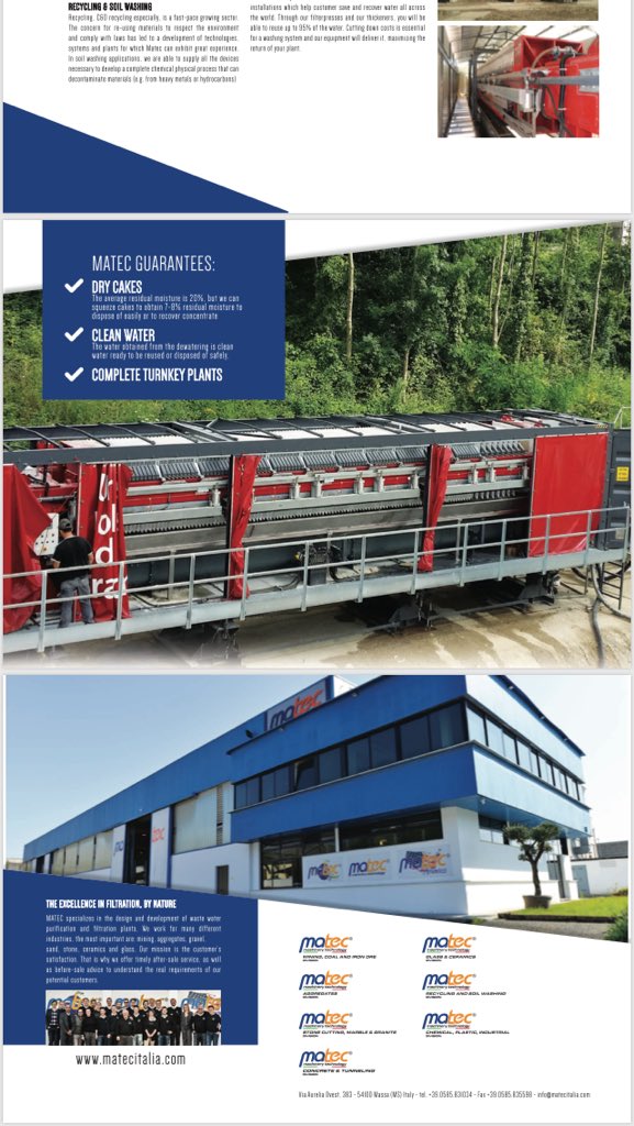 CisseMatec's tweet image. Matec, le numéro un dans le domaine de la filtration. Réalité d’excellence italienne caractérisée  par des solutions de fiabilité et de haute efficacité.
Stations d’épuration pour la protection de l’environnement.