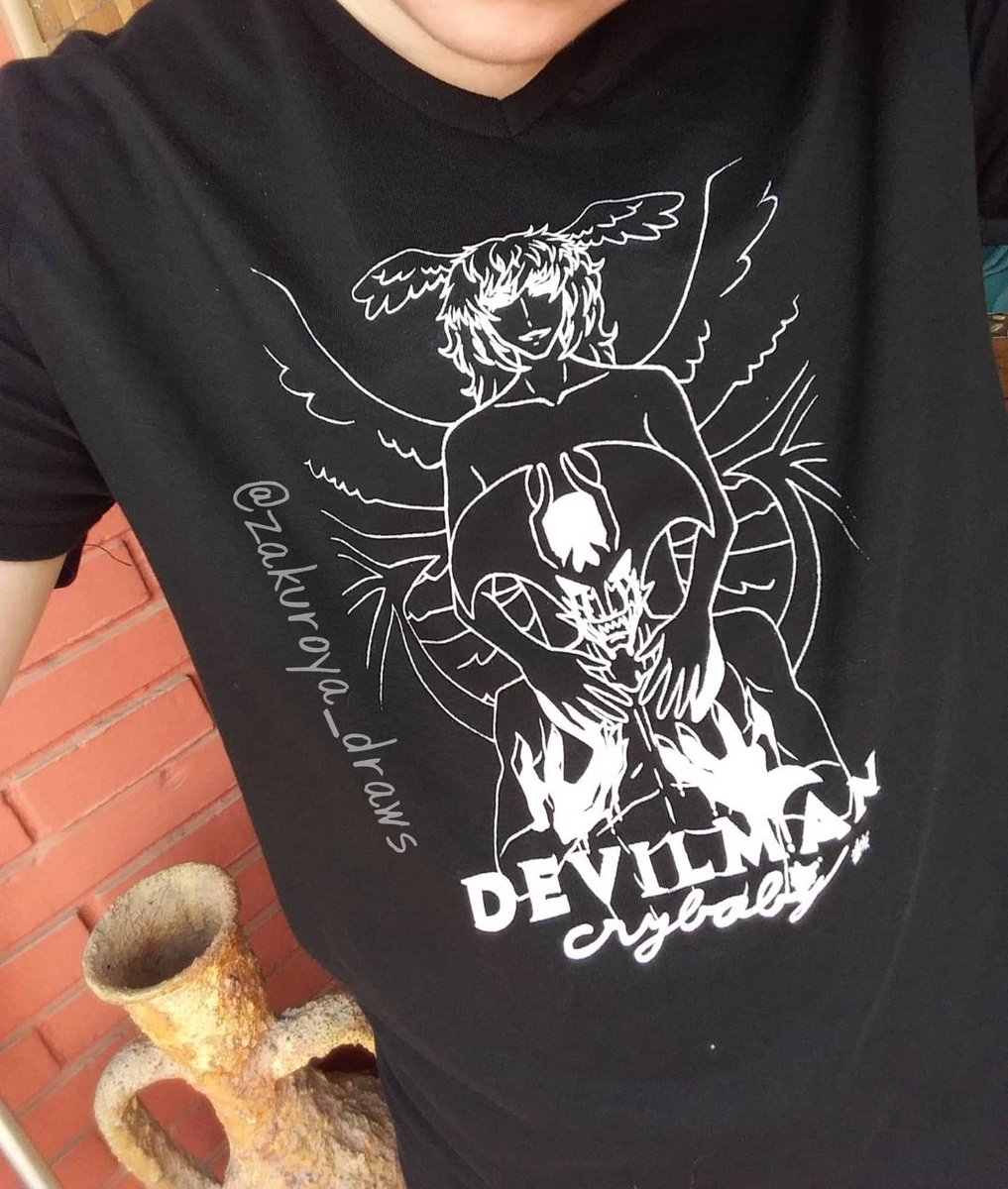 ã¶ã¯ã­ã¤ On Twitter About 2 3 Years Ago I Did This T Shirt Design Of Devilman Crybaby As A School Project With The Technique Of Serigraphy I Really Liked The Final Result Serigrafiatextil Tshirtdesign