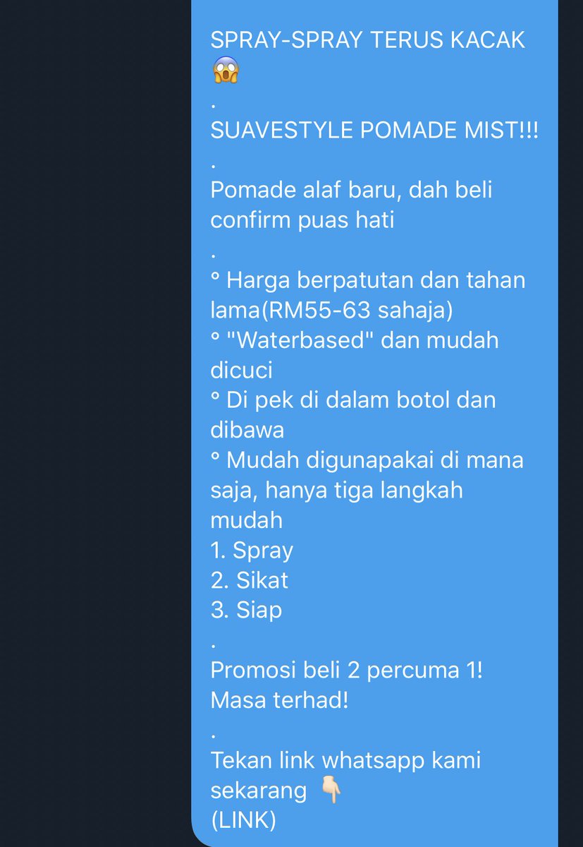 NurHadiSuleiman's tweet photo. Alhamdulillah, done my best to create a nice cw supaya customer love to read what are we selling
Thanks to @AbdMqdm kerana mempercayai hasil kecil penulisan sayaππ»
#shoutouttosuavestylemy #suavestyle #pomadealafbaru https://t.co/0ea7yYbywI