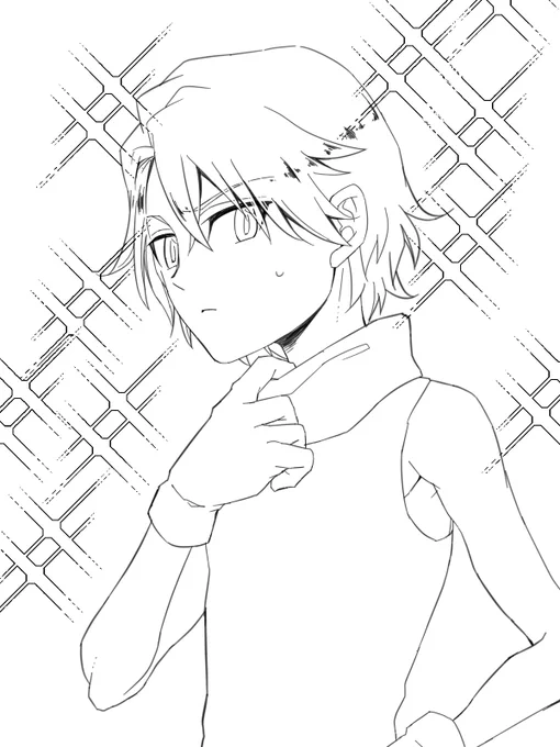 やっとクリスタでみんな使っているキラキラブラシを認知出来たので中二のヤマトに小五の時の服着せる遊びに使ってみた 