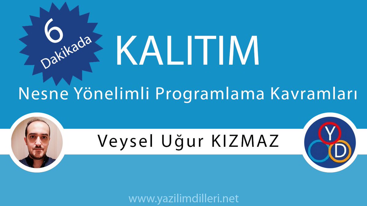 yazilim_dilleri's tweet image. 6 Dakikada Kalıtım | Inheritance | C# Java

Nesne Yönelimli Programlama serisinin ilk videosu #YouTube kanalımızda yayında.

youtu.be/7p9U6U11uWw

@vukizmaz