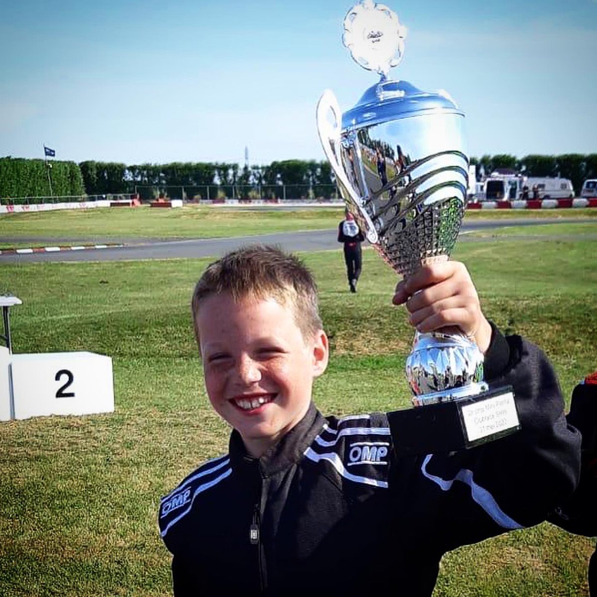 TomCoronel's tweet photo. 💥💪🏼P2 @roccocoronel #karting in Strijen mini #parilla 
Won race 2 so there potential for the big one 🤪. Ps why they get bigger trophy’s 🏆 than me racing?
PROUD DADDY 🚀 https://t.co/g8jkBq54vt
