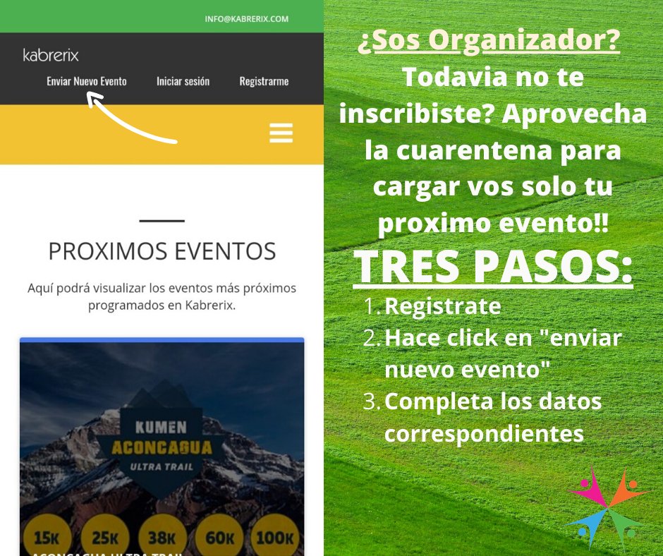 kabrerix's tweet image. Te invitamos a utilizar nuestra plataforma TOTALMENTE GRATIS para cargar tus propios eventos!!🥰🤳🏼🙈👌🏼
Encontranos en kabrerix.com
 o comunicate por mail a: info@kabrerix.com o administracion@kabrerix.com!!💪🏼👏🏻