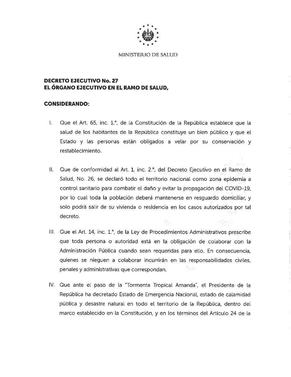 SaludSV's tweet photo. Compartimos el decreto emitido por el Ministro @FranAlabi, donde se autoriza a las ferreterías en todo el país, hasta 4 de junio, a abrir sus puertas y atender durante la emergencia sin restricción de DUI, para lo cual deberán operar únicamente con el 40% de su personal. https://t.co/QgdSz7q0bW