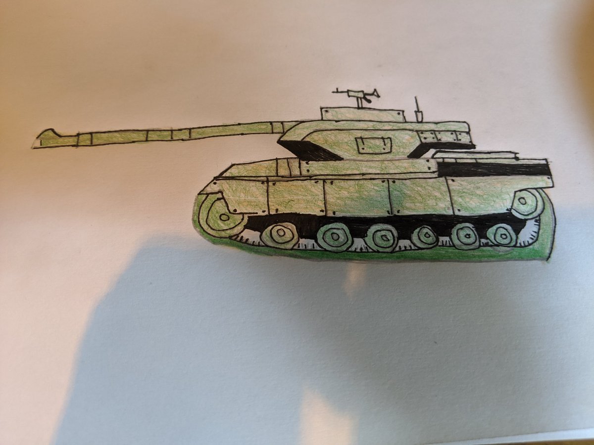 LucyJaques1's tweet photo. @BPSYr6 Peyton completed the draw a tank challenge on home learning, Art is definitely her forte! https://t.co/vpsPUrfr5z