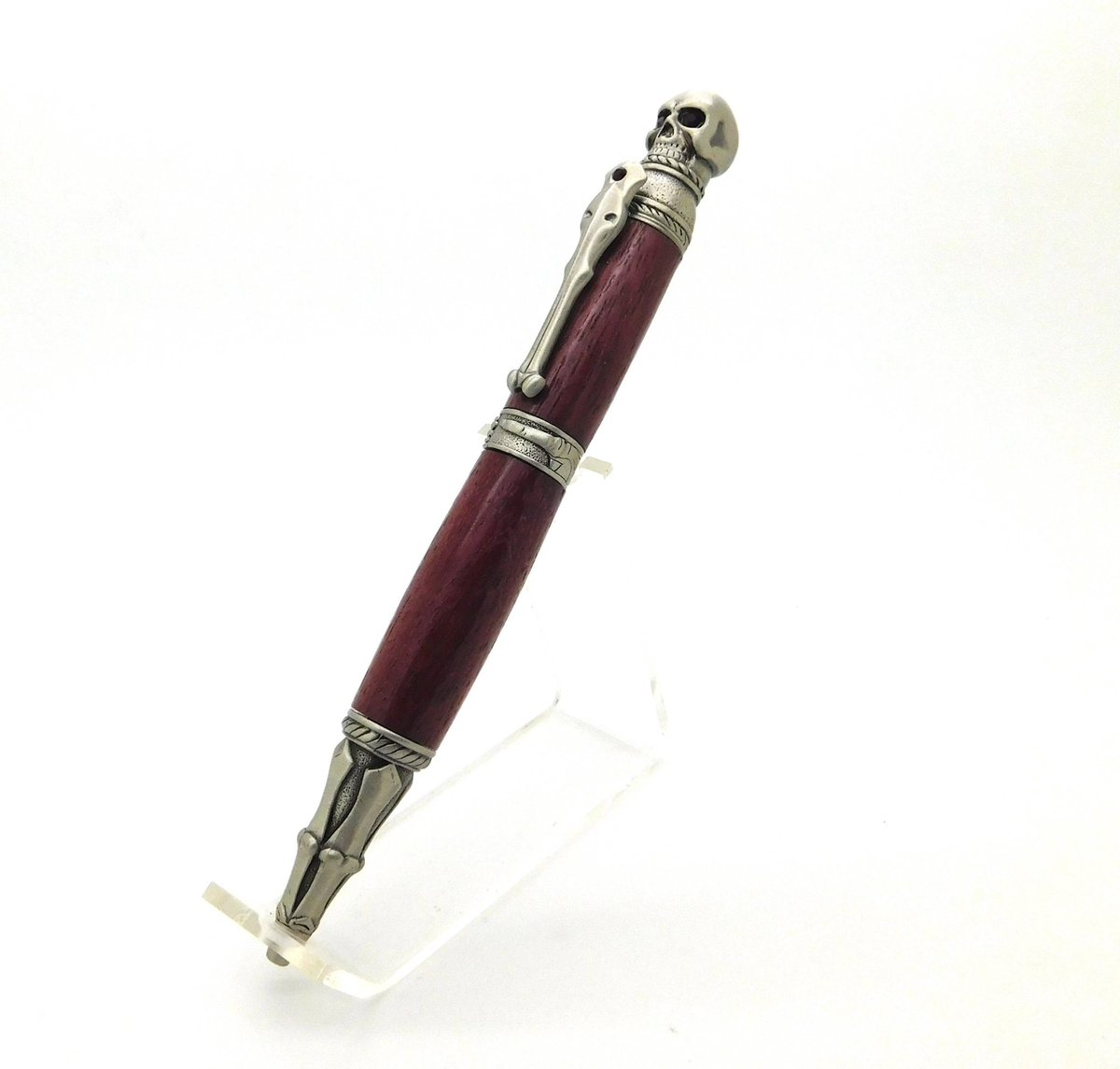 BoardArtistry's tweet photo. Excited to share this item from my #etsy shop: Skull Twist Pen, Pewter Skull and Bones Twist Pen featuring Purpleheart https://t.co/goHmLNu64C #giftideas #shopsmall #purpleheart #badassgift #handmade #writemore #textless #writemoretextless https://t.co/bYrE44wD75