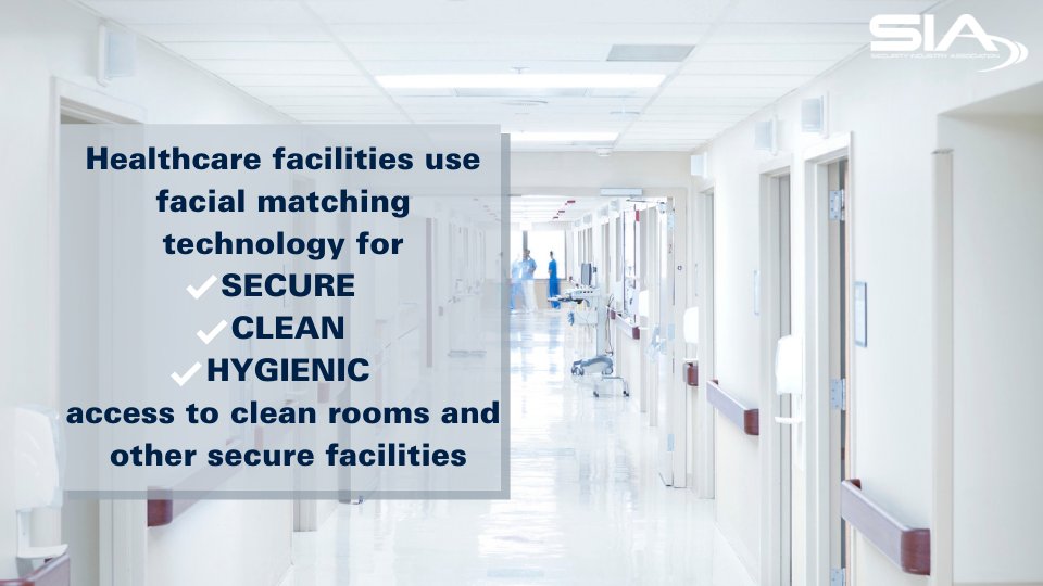 SIAonline's tweet photo. A post-#COVID19 world will call for touchless contact, even in hospitals. Read success stories on how #healthcare facilities &amp; SIA members are leveraging #facialmatching for touchless access: https://t.co/zaPP6bgPaJ #securityindustry https://t.co/vzHONc0YZy