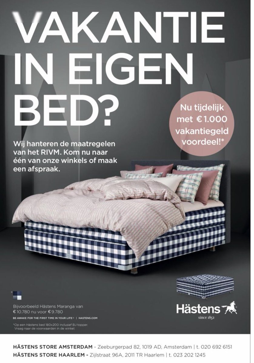 EricMostert's tweet photo. Vakantie in eigen #hastens bed?
Nu met €1000 vakantiegeld 🎁 cadeau! #oostslaapcomfort Amsterdam. 2e pinksterdag 12-17 uur geopend https://t.co/wk5nDFMgRD