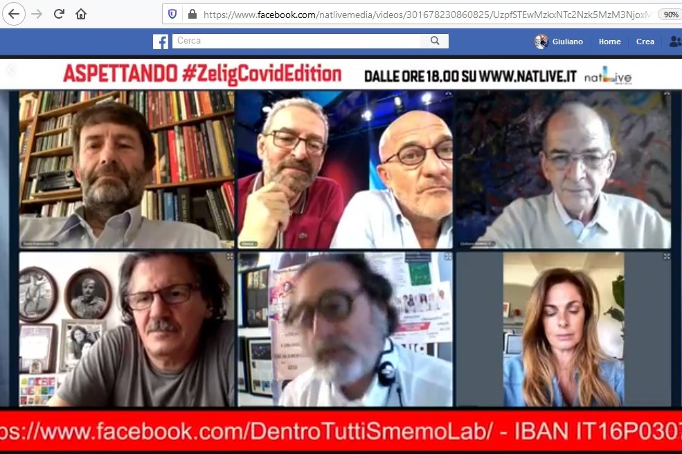 GRAZIE A TUTTI. Aspettando#ZeligCovidEdition è stato un grande successo. Potete rivedere la puntata che ha raccolto molte migliaia di spettatori sulla pagina facebook di DentroTutti, dove ho messo i nomi di tutti. Qui c'è spazio solo per un grande abbraccio alla Rete di Reti