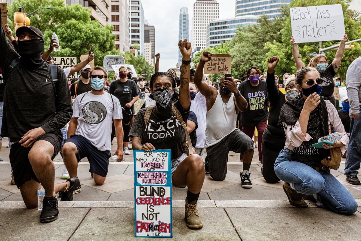parabeks's tweet photo. Austin for George Floyd. Austin for Black Lives. 5/31/2020 Protest. 
.
.
.
#georgefloyd #georgefloydprotest #blacklivesmatter #icantbreathe #sayhisname #austintexas #atx #austin #austintx #protest #protests #nojusticenopeace @Blklivesmatter @AustinChronicle @statesman https://t.co/2wFVMK8UEc
