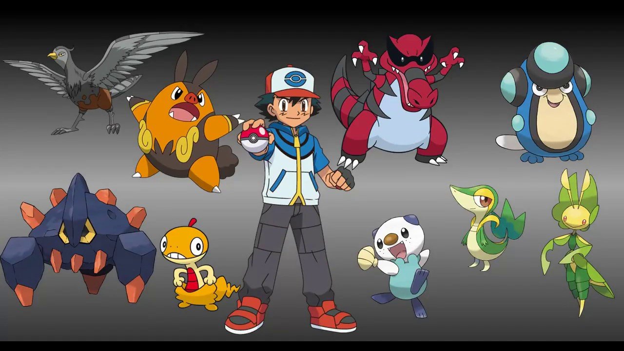 A Equipe de Ash em Unova