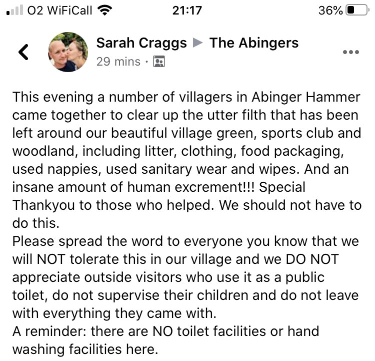lindseymjay's tweet photo. So @SurreyRoadCops how good was the ticketing of illegally parked cars in #AbingerHammer today - shame you can’t ticket them for defecating on our village green @SurreyPolice @GetSurrey @BBCSurrey @newsmolevalley  @MoleValleyDC https://t.co/RRRuZc6zKv