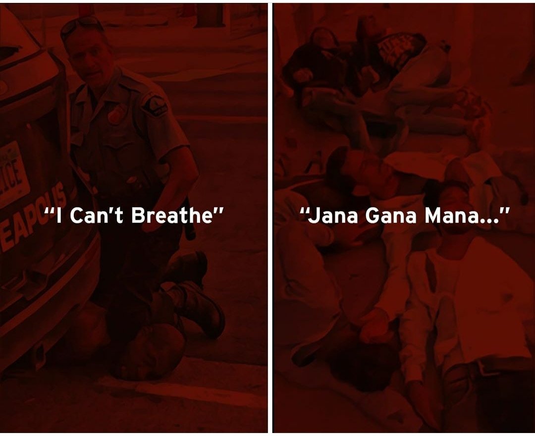 AnuPMOIndia's tweet photo. #ICantBreath #GeorgeFloydProtests #GeorgeFloyd #DelhiPolice #DelhiPoliceFakeCase https://t.co/o2Ge0uf66m