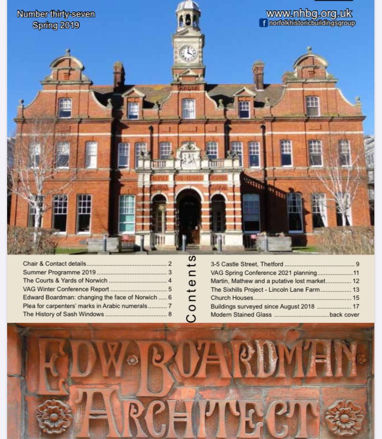 Our Spring 2019 newsletter is now available for non-members to view, summarising winter talks with topics such as architect Edward Boardman, Church Houses, old courts and yards of Norwich and much more! nhbg.org.uk/getmedia/3274e…