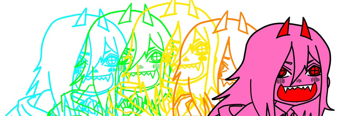 #今月描いた絵を晒そう 今月もチェンソーマンばっかり 