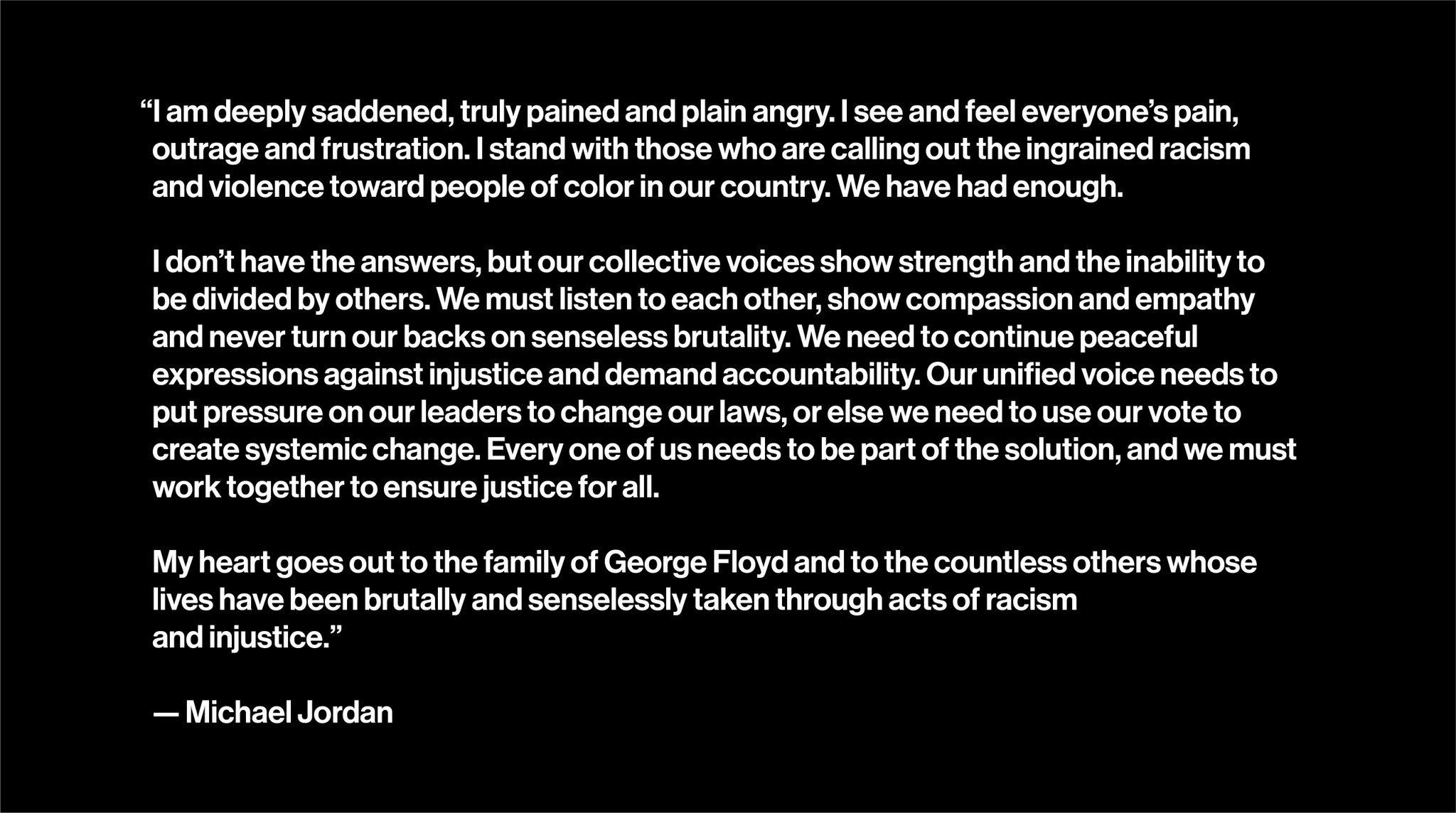 Fremskynde snemand Mount Vesuv Jordan on Twitter: "Statement from Michael Jordan: https://t.co/lWkZOf1Tmr"  / Twitter