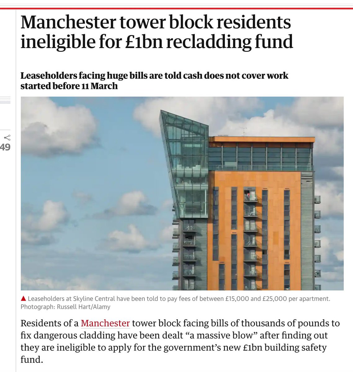 The tip of the proverbial ICEBERG!  As we have been saying for 6 years now, the costs associated to repairs, maintenance and changes to Tall Buildings will be eye-watering...If people start to default, we will be left with a huge number of SLUMS IN THE SKY!