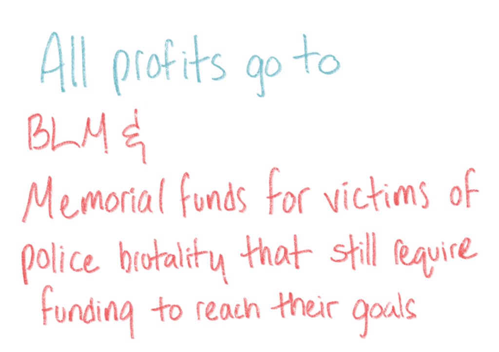 Taking cheap commissions to donate to BLM funds. Send $5 or more to the link below and and DM a pic verifying it was you and what you want drawn :)