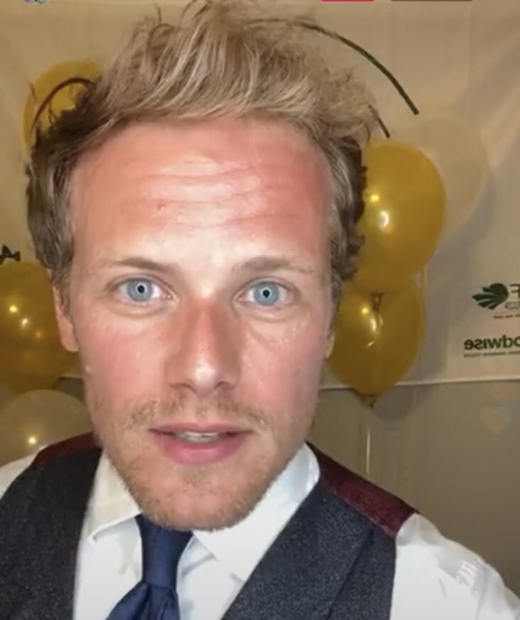 Watching #SamHeughan on his IG for the #MPCVirtualGala was  incredible and a much needed bit of  happiness and fun. Loved everything he did especially the sword dance and ending with a pineapple upside down “cake”.😂🥰Thank you Sam and @MyPeakChallenge!