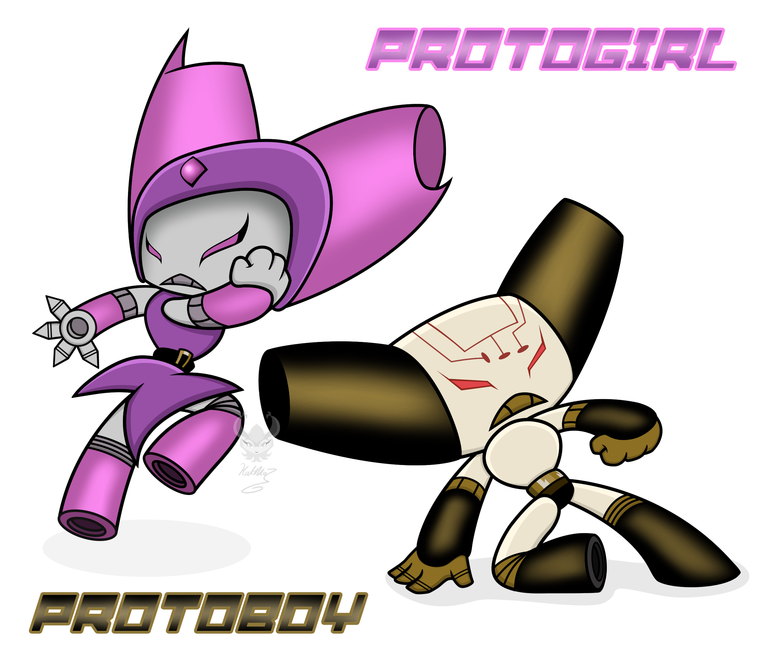 Badly Drawn Robotboy, Robotgirl and Protoboy by ErykRogocz on