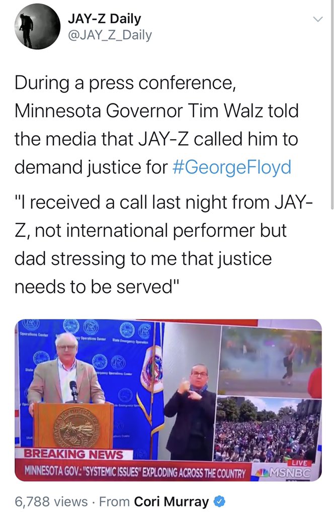 35.During press conference, Minnesota Governor Tim Walz told the media that JAY-Z called him to demand justice for  #GeorgeFloydFamily attorney of  #AhmaudAubrey revealed Jay-Z’s support during critical times.Jay-Z quietly established trust fund for Sean Bell’s kids & widow.