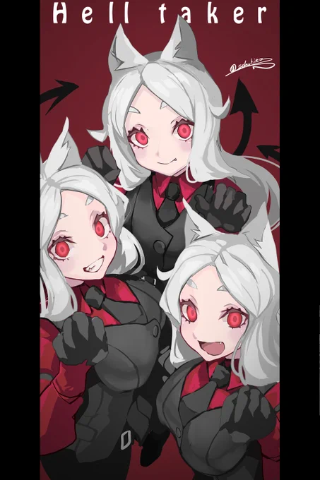 地獄の三つ子ちゃん❤️???❤️ #Helltaker 