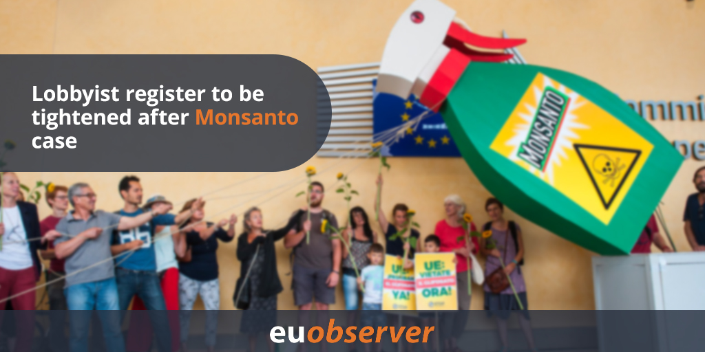 euobs's tweet photo. Monsanto spent €14.5m lobbying the EU over a controversial weedkiller https://t.co/oyMZb1F1Iu https://t.co/fKTe008KkL
