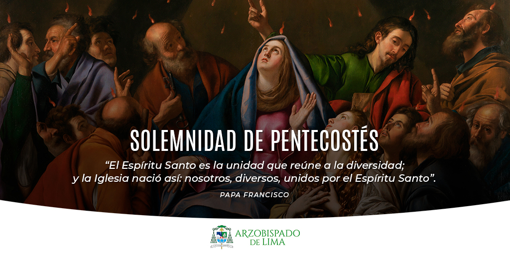 arzolima's tweet photo. #Pentecostes “Necesitamos que el Espíritu Santo nos dé ojos nuevos, abra nuestra mente y nuestro corazón para enfrentar este momento y el futuro con la lección aprendida: somos una sola humanidad. Nadie se salva solo. Nadie” - Papa Francisco https://t.co/99fYqcLXv9