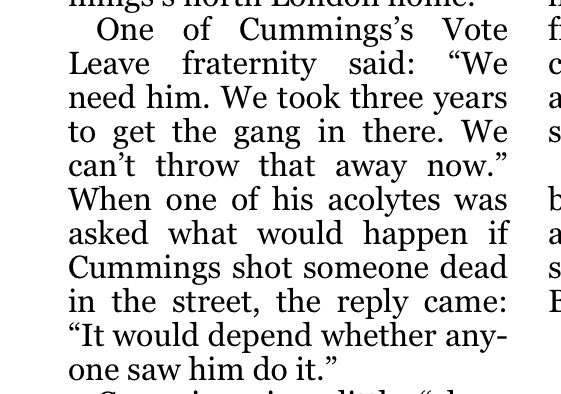 Tom___Scott's tweet photo. Sunday Times reveals that Vallance and Whitty refused to do the #DailyBriefing as they wouldnโt back Dominic Cummings. And has this quote from a Vote Leave source.
Our country is in the hands of criminals.
#dominiccunmings
https://t.co/2zuIC0lbK2 https://t.co/3pCRnBkKm2