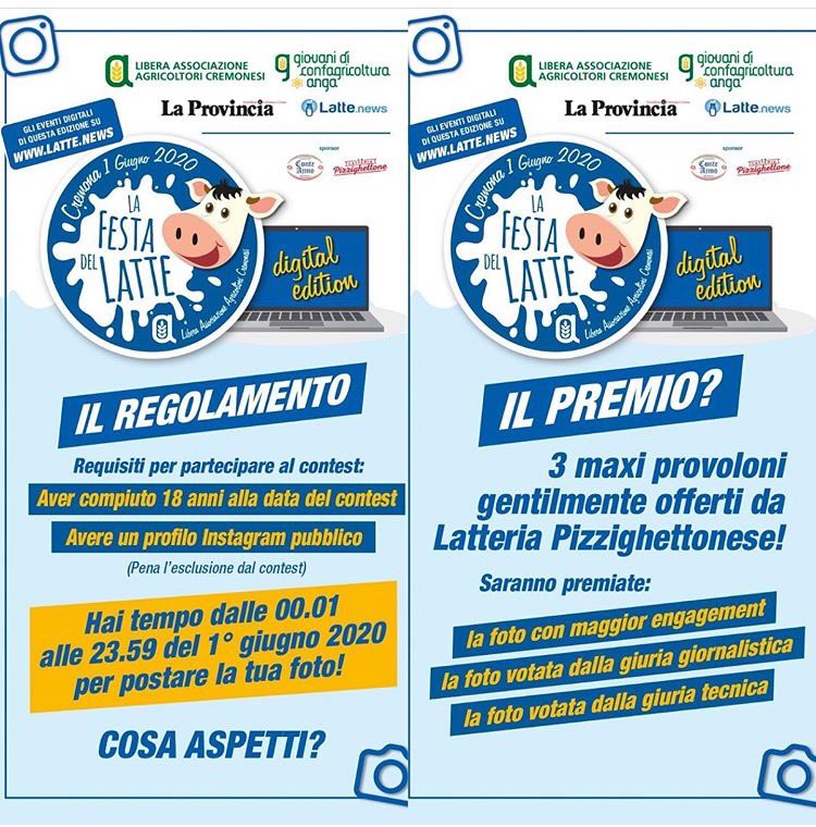 Confagri_ANGA's tweet photo. Domani 1 Giugno contest fotografico su Instagram!
E tu? Hai già preparato la foto? #Latte #Formaggi #Gelato ... 

#WorldMilkDay #latteacasamia #festadellatte2020 #giornatamondialedellatte #festadellattedigitaledition.   @confagricoltura @Laac @laprovinciacr https://t.co/UiaSz4d1ZQ