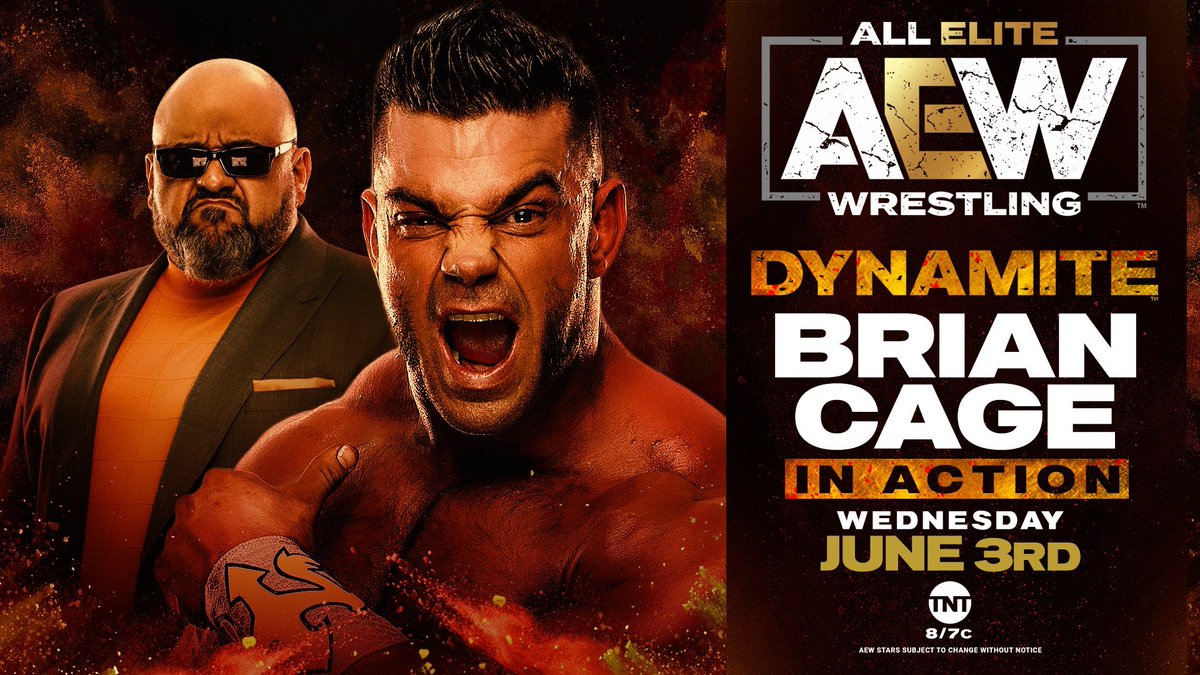 FalseAEW's tweet image. After being revealed as the Casino Ladder Match’s surprise entrant and winning an opportunity at the AEW Championship, we 𝑾𝑰𝑳𝑳 see The Machine in action 𝑳𝑰𝑽𝑬 on #AEWDynamite!!