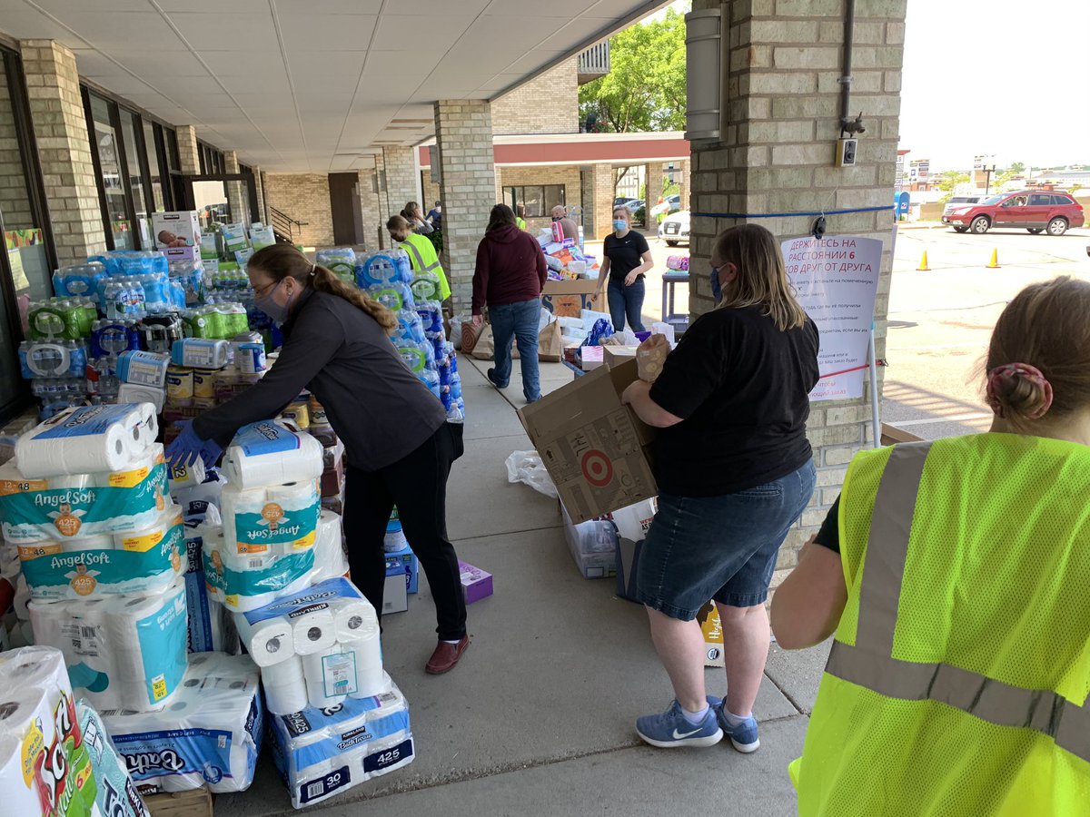 Food and supplies for our friends and neighbors. Overwhelming response in Eagan - hanging together.
