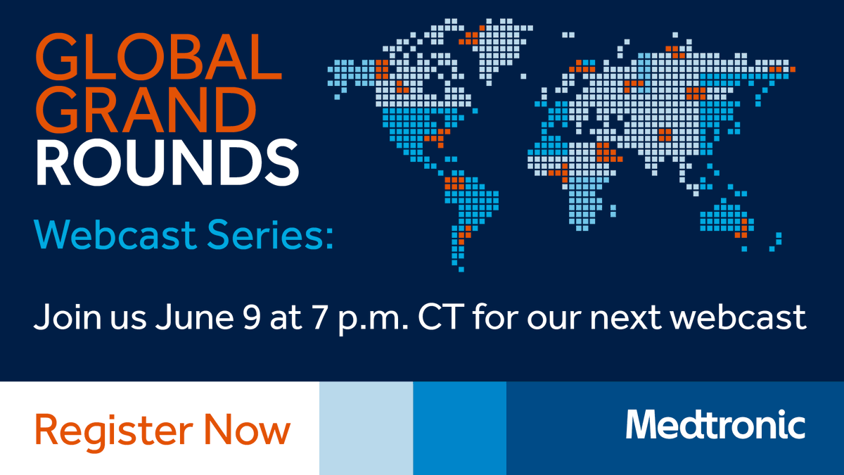 MDT_Cardiac's tweet photo. Join us for the June 9 Micra™ AV #GlobalGrandRounds webcast featuring a peer-to-peer discussion on the emerging technology &amp; its application to clinical practice — and hear the latest patient selection considerations &amp; clinical evidence. REGISTER NOW. https://t.co/WRSZGRdqfI https://t.co/8Tc4kkAV4Z