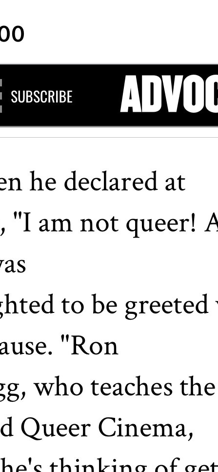 10./ He'd donated $1M to Yale for a lesbian and gay history course which was promptly sucked into a gender & queer theory saw mill. In response he fulminated in a speech at the university . "I am not queer. And neither are you!" 