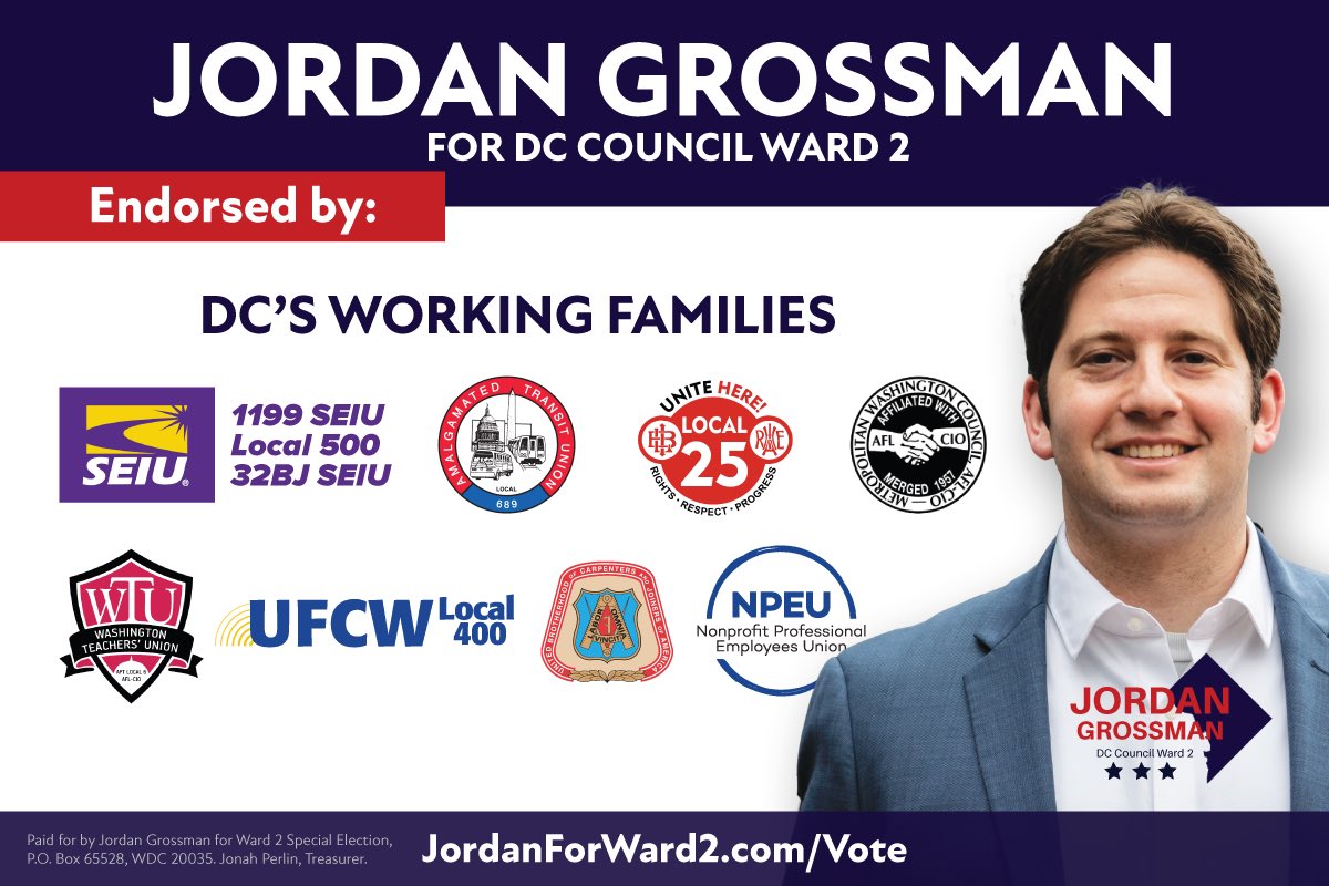 JMGinDC's tweet photo. It means so much to be endorsed by the essential workers getting us through the COVID-19 crisis. I’ll always be proud to stand with DC’s working families: https://t.co/oLygpC2zrz https://t.co/x07uFhyKSK