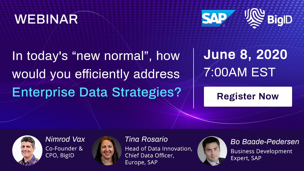 bigidsecure's tweet photo. 🧠 Learn how to efficiently address #Enterprise data strategies in this #Webinar with @SAP. Gain insight into developing a holistic #DataStrategy that optimizes perspectives on #Privacy, #DataProtection, &amp; #Governance. Save your spot here >> https://t.co/tAMXIe3o6A https://t.co/9Ozd8TNfvJ